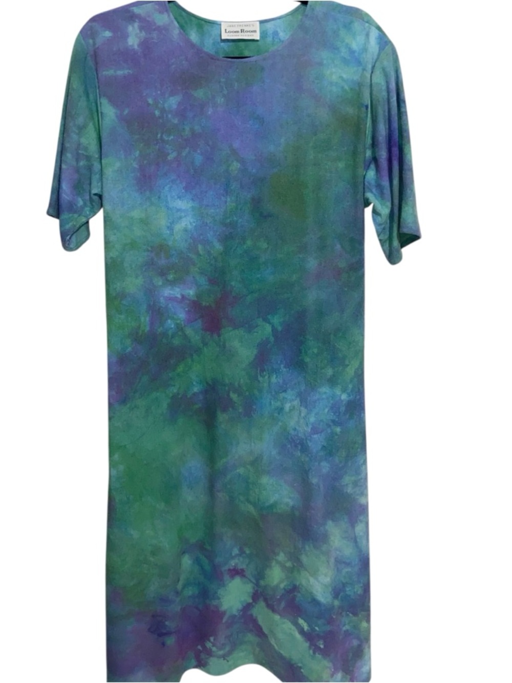 Jane Frenke's Loom Room Dress O/S Hand Woven Vintage Artist Lagenlook Watercolor